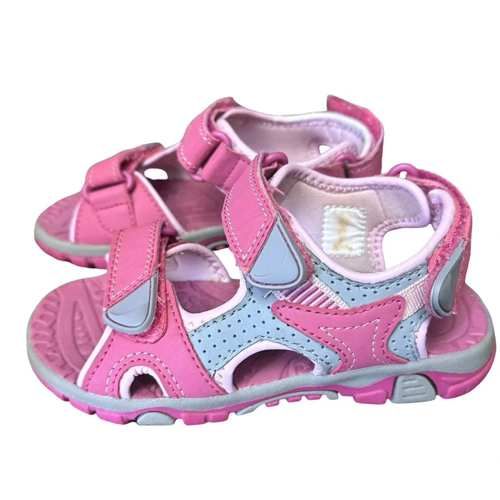 Khombu Kids Girls River Sandals with Adjustable Strap Pink Size 12 walking play